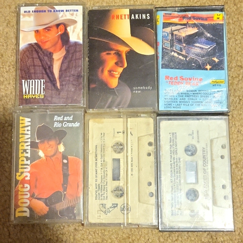 6 Vintage Cassette Tapes!